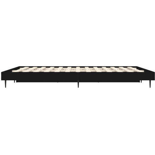  Okvir za krevet crni 140x190 cm konstruirano drvo Slike