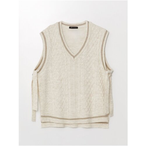 LC Waikiki V-Neck Self-Patterned Women&amp;#039;s Knitwear Sweater Slike