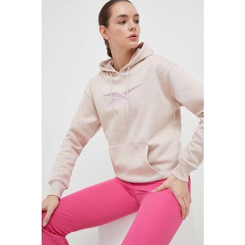 Reebok Dukserica za žene, boja: ružičasta, s kapuljačom, s tiskom Slike