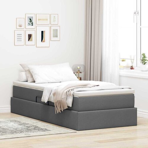  Krevet s madracem i skladi&scaron;tem Tamno siva 100 x 200 cm Cijene