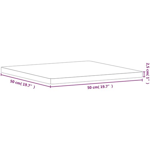 Stolna ploča 50x50x2,5 cm četvrtasta od masivne bukovine Slike