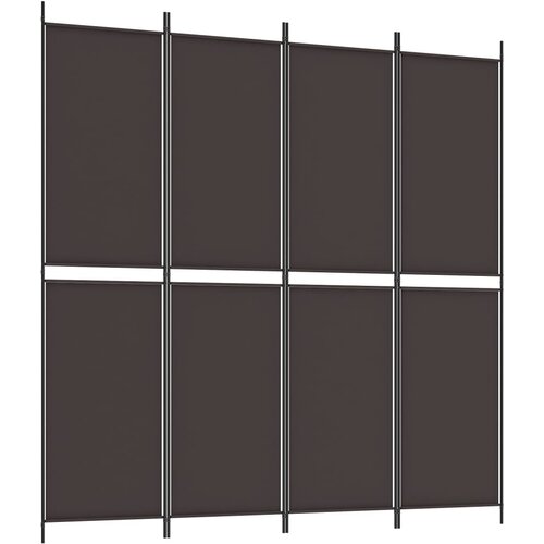  pregrada s 4 panela smeđa 200 x 200 cm od tkanine Slike