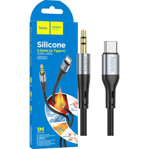Hoco. Audio kabl USB Type-C na 3.5mm UPA22, 1m, Crni Slike