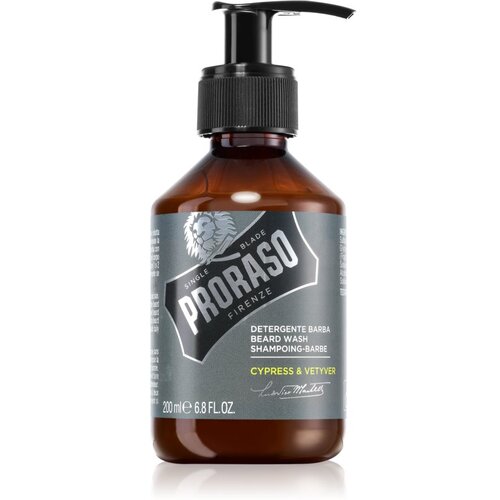 Proraso Cypress & Vetyver Beard Wash šampon za brado z vonjem cipres in vetiverja 200 ml za moške Cene