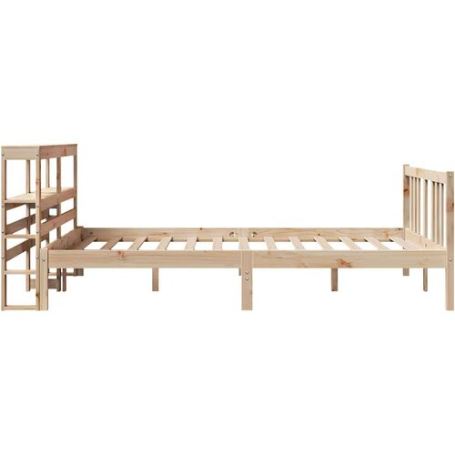 VidaXL okvir za krevet s uzglavljem 120 x 200 cm od masivne borovine Slike