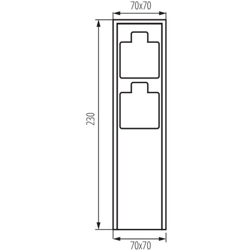 Kanlux 36585 - Spoljni stub sa utičnicama DASTO 2Z Tip E 230V IP44 antracit Slike