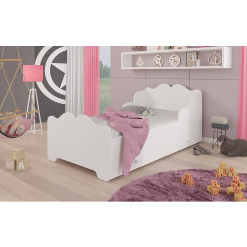 ADRK Djeji krevet XIMENA MERMAID s madracem i ladicom 160x80 cm - BIJELA Slike