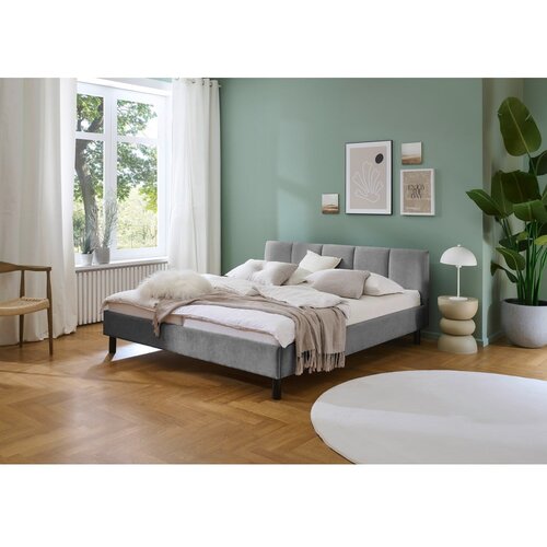 Meise M&amp;ouml;bel Sivi tapecirani bračni krevet bez podnice 180x200 cm Joker &amp;ndash; Slike