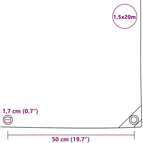 650 g/m&amp;sup2; 1,5 x 20 m bijela Slike
