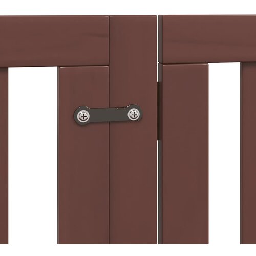  Vrata za pse s vrata&amp;scaron;cima 15 panela sklopiva 750 cm drvo topole Smeđa 50 x 90 x 2 cm Slike