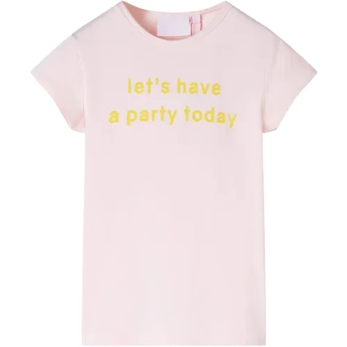 vidaXL Otroška majica s kratkimi rokavi nežno roza 104