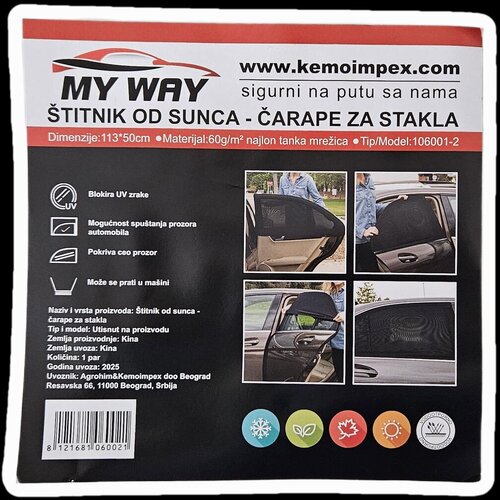 My Way Štitnik od sunca-Čarape za staklo Cene