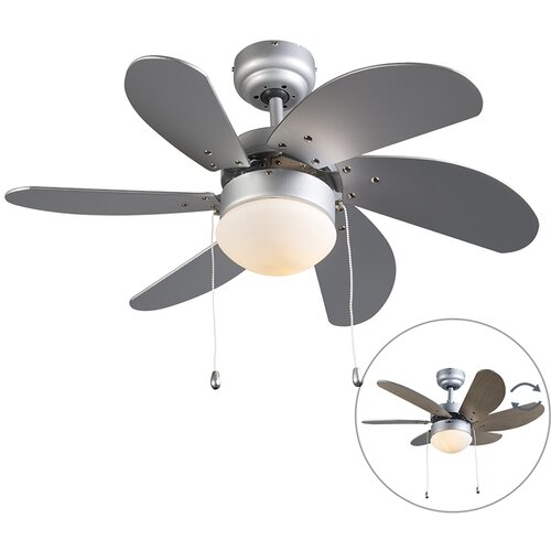 QAZQA Stropni ventilator siv - svež 3 Cene