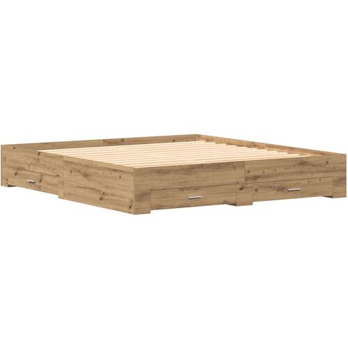 VidaXL Krevet s ladicama Artisan Oak 180x200 cm Konstruirano drvo Slike