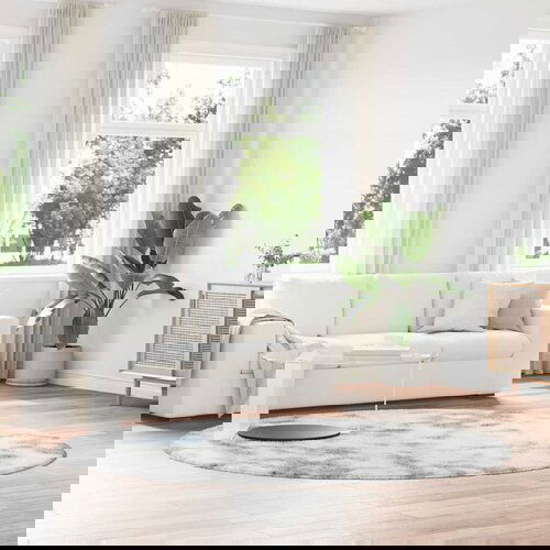 VidaXL Čupavi tepih s visokim vlaknima 240x240 cm poliester Slike