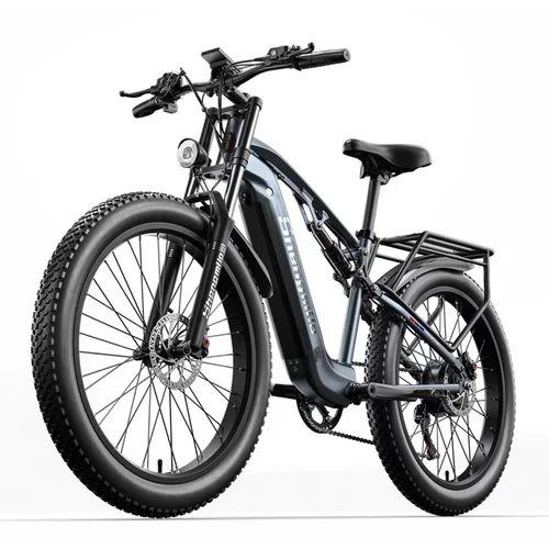Shengmilo Električno kolo, e-kolesa za odrasle z baterijo 48 V 17,5 Ah, motor BAFANG 1000 W, 7 prestav Shimano, gorska kolesa Fat Tire, (21204174)