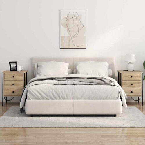  Noćni ormar 42 x 41 x 61 cm Konstruirano drvo Slike