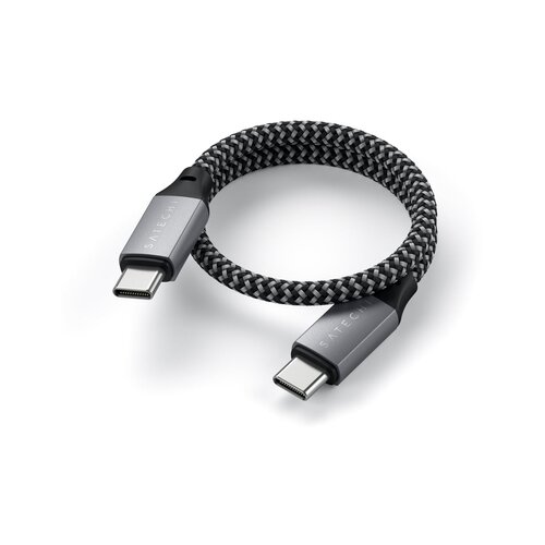 Satechi USB-C to USB-C Short Cable - 25cm - Space Grey (ST-TCC10M) Slike