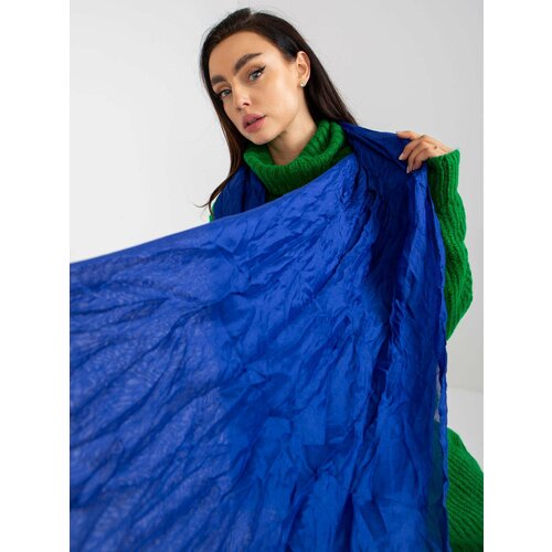 Fashion Hunters Dark blue airy scarf with ruffles Slike