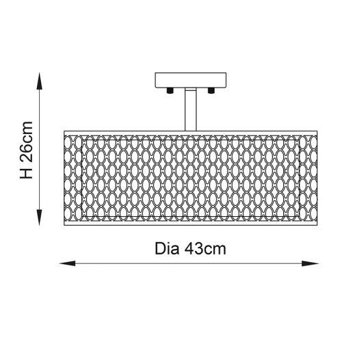 Endon 81966 - plafonski luster cordero 3xE27/10W/230V matni hrom Slike