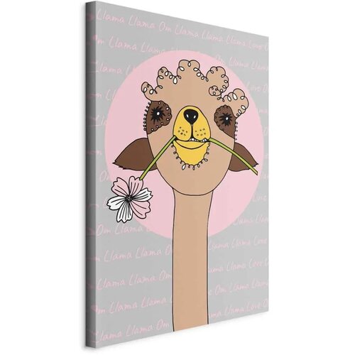  Slika - Happy Llama (1 Part) Vertical 40x60 Na talijanskom platnu Cijene