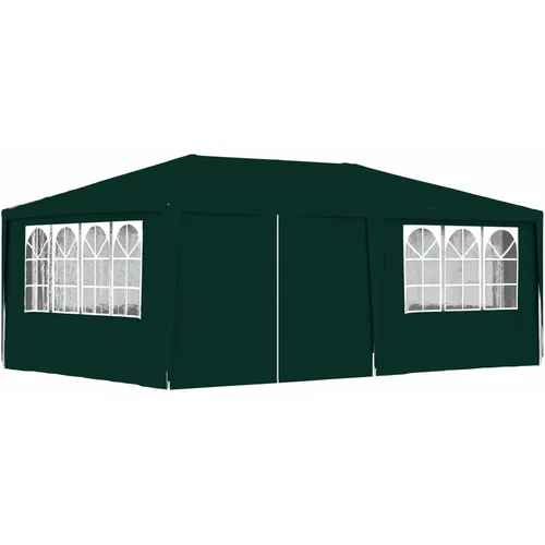  Profesionalen vrtni šotor s stranicami 4x6 m zelen 90 g/m²