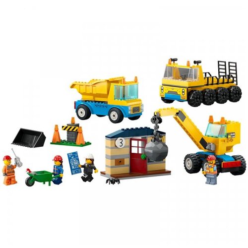 Lego City 60391 Gradbeni tovornjaki in žerjav z ru&amp;scaron;ilno kroglo Slike