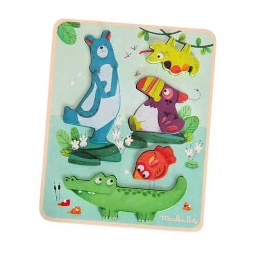 Moulin Roty Drvena slagalica - Dans la Jungle Slike