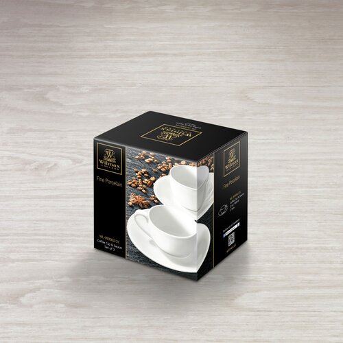  Set 2 Skodelic in Podstavkov, Porcelan, 100ml Cene
