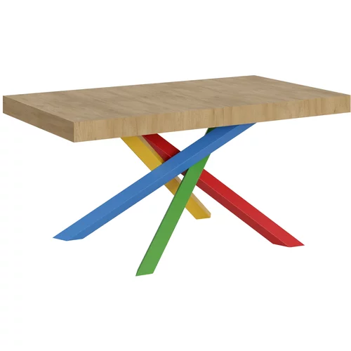 Itamoby   Volantis (90x160/420 cm) - hrast, barva nog: pisana - raztegljiva jedilna miza, (20842432)