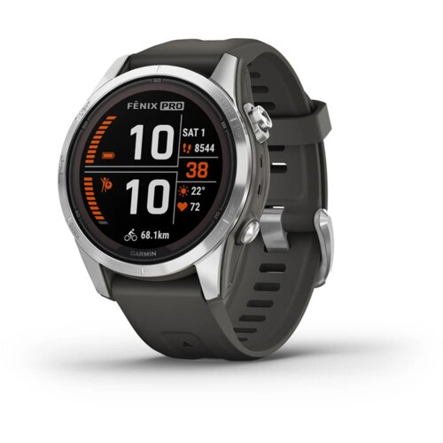 Garmin fenix 7S Pro, Solar izdanje, srebrni s grafitno sivim remenom Cene