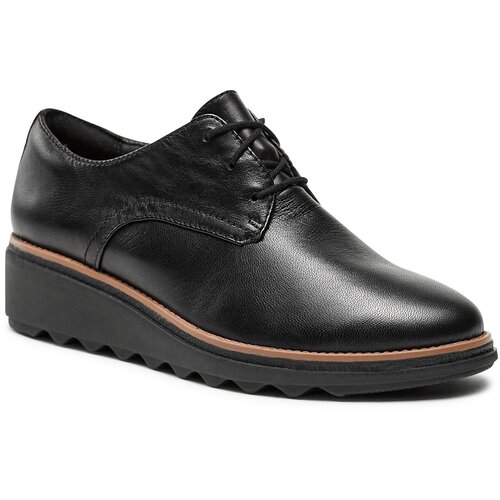 Clarks Nizki čevlji Sharon Rae 261754164 Black Leather Slike