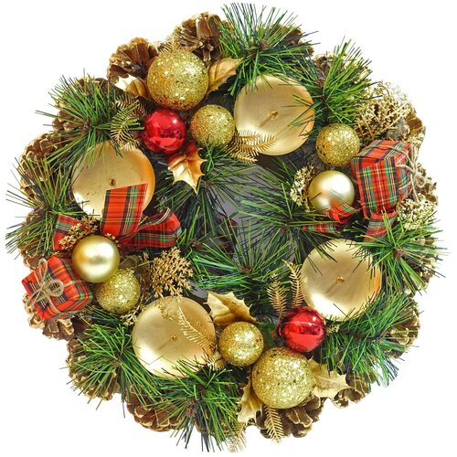  adventski venac 31 cm zlatno-zeleni Cene