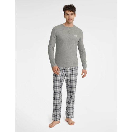 Henderson Usher Pajamas 40946-90X Grey Melange Gray Melange Slike