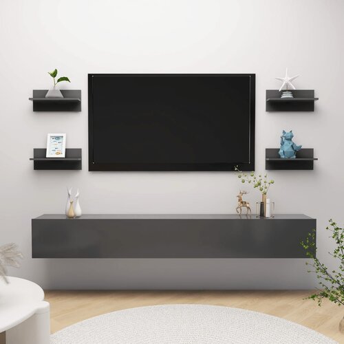 vidaXL zidne police 4 kom sive 40 x 11,5 x 18 cm od iverice Cijene