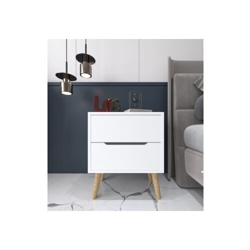 Hanah home Noćni ormarić bijeli Cijene