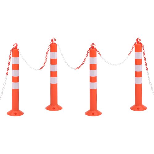  Stupovi za kontrolu prometa s lancem 4 kom 75 cm PE Cijene