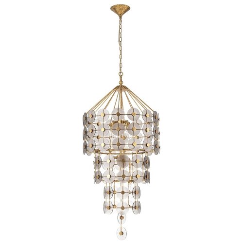 Quintiesse QN-MERIDIAN-9P-DG - Luster na lancu MERIDIAN 9xE14/40W/230V zlatna Slike