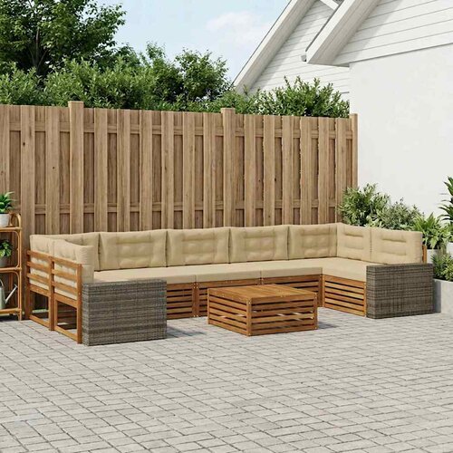  Set vanjskih sofa 8 kom. Prirodna i bež Cijene