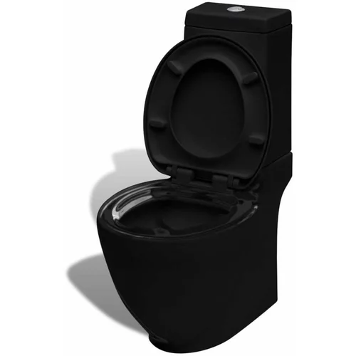 Keramička Keramična WC školjka pretok vode zadaj črna, (20766874)