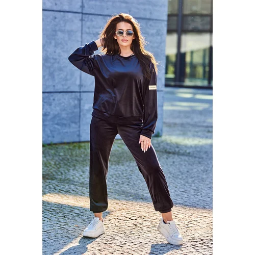 Kesi Velour set sweatshirt + trousers dark blue