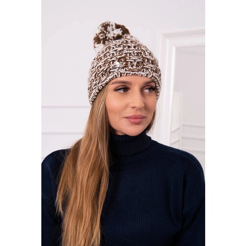  Cap with fleece Fiona K275 white + brown Slike
