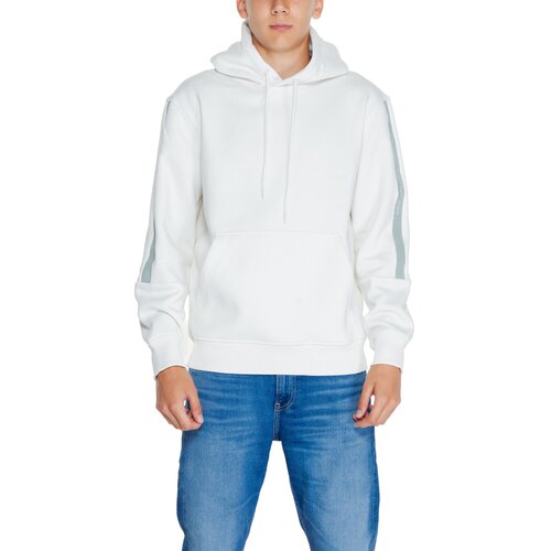 Calvin Klein Jeans Puloverji LOGO TAPE J30J325632 Bela Slike