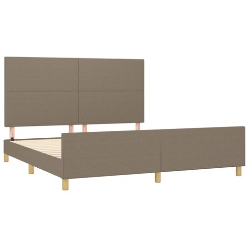  Okvir za krevet bez madraca smeđesivi 180x200 cm od tkanine Slike