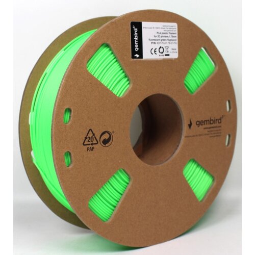 Gembird 3DP-PLA1.75-01-FG pla filament za 3D stampac 1.75mm, kotur 1KG plamen sjajan green Cene