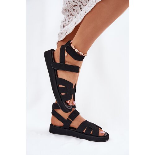 Boto Women Sandals With Velcro Black Uvissa Cene