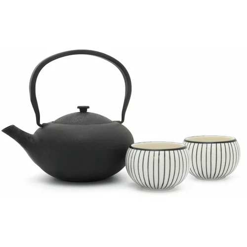 Bredemeijer Bel/črn porcelanast/litoželezni čajni servis Shanxi –
