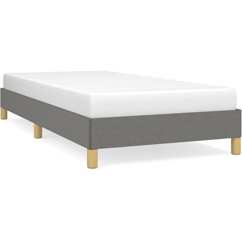 Maison Chic Posteljni okvir - Enojna postelja - Postelja za odrasle brez vzmetnice temno siv 100x200 cm blago-J7811, (21769091) Cene