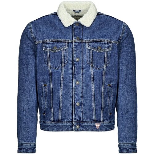 Guess Jeans jakne SHERPA REG TRUCKER Modra Slike