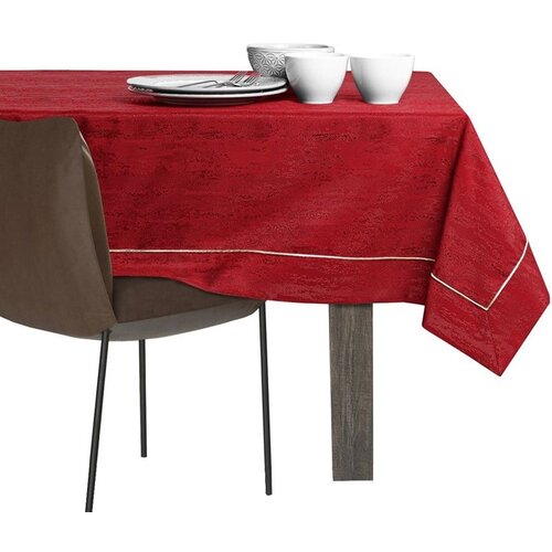 AmeliaHome Stolnjak Vesta s man&amp;scaron;etom i obrubom 110x200 cm, bordo Slike